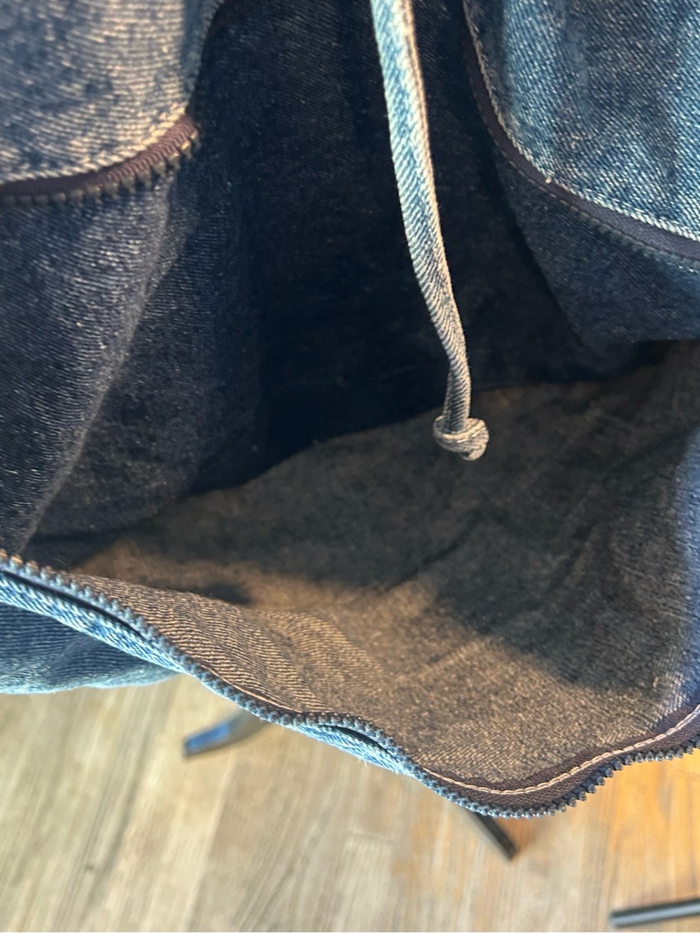 Jordache Denim Drawstring Backpack - Picture 7 of 14